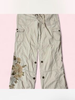 Y2K embroidered cargo pants